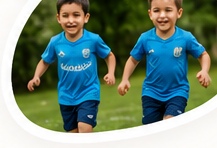 Niños jugando fútbol
